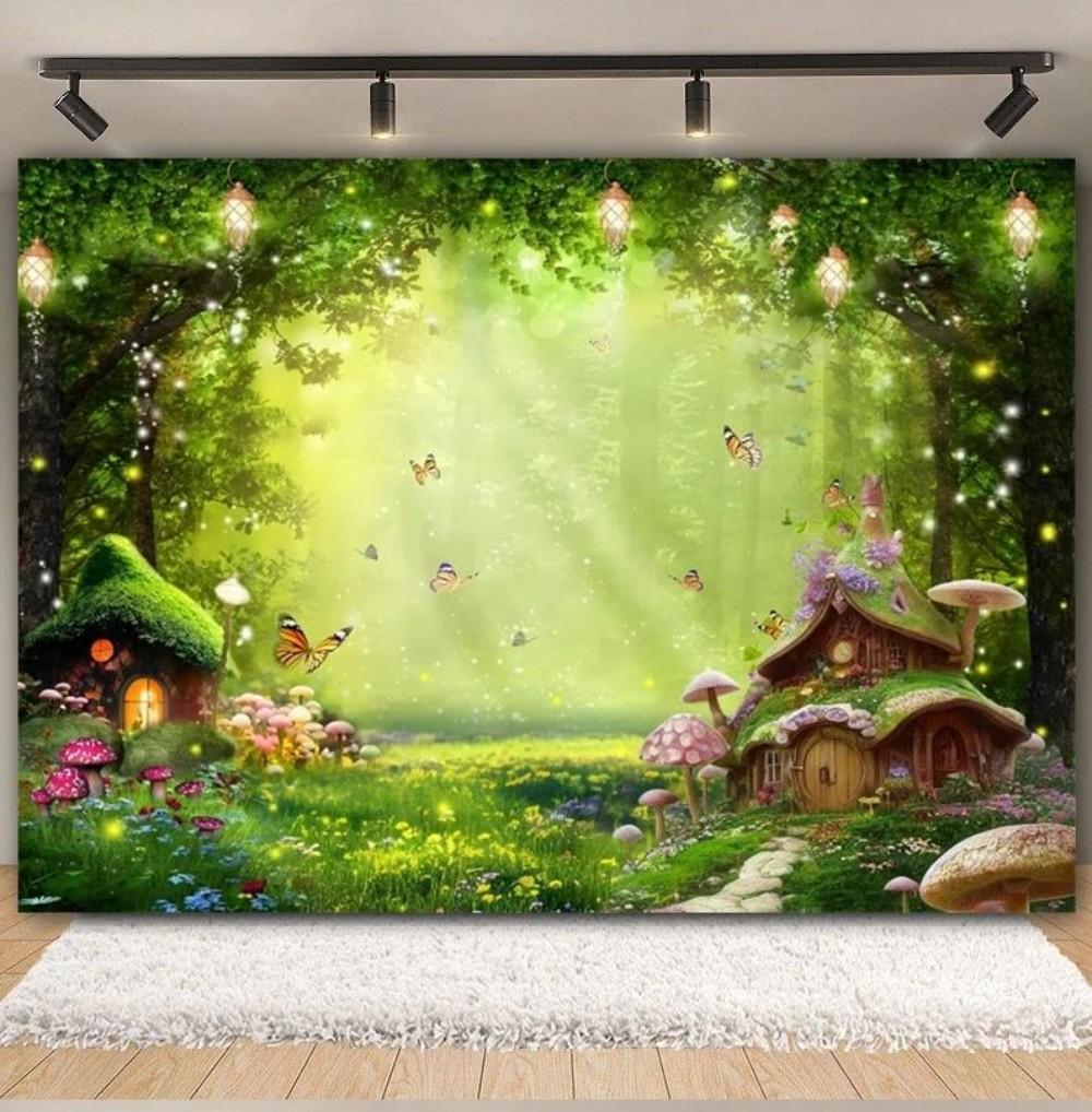 

VIKAMA Cartoon Forest Park Theme Party Tapestry for Home Daily Use Banner Decorative for Childrens Room in the House 74x94cm(29x37in)