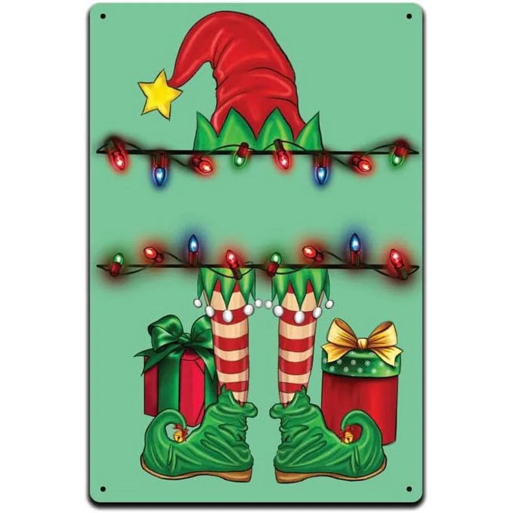 Metal Tin Signs Snow Man Xmas Wall Decoration Plaque Vintage Art Poster Iron Painting for Man Cave Home Cafe Garden Club Bar