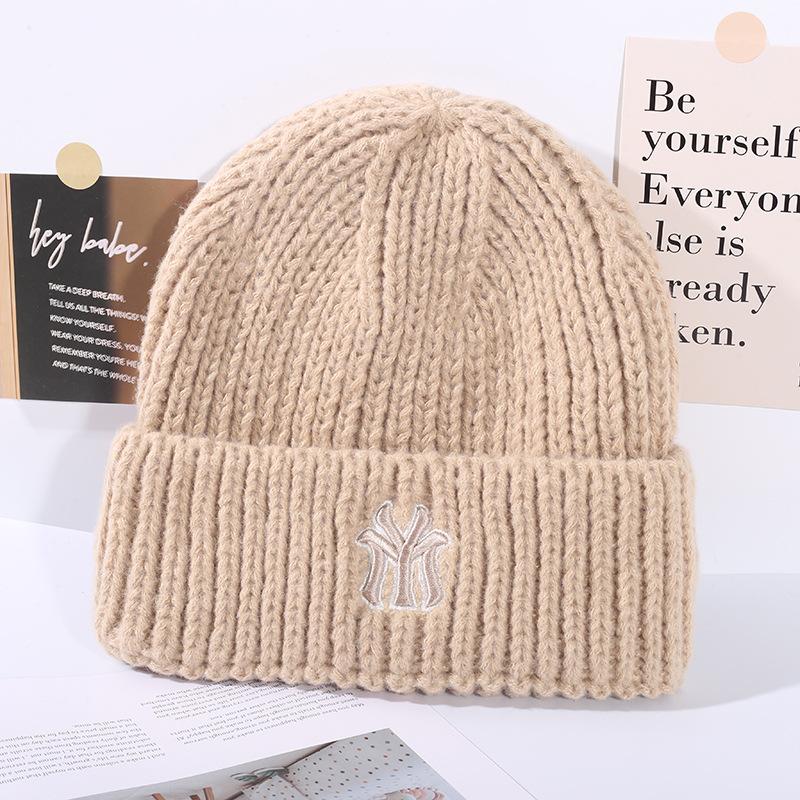 Hat Women's Warm Knitted Korean Edition Trendy Versatile Head Circumference Show Face Small Windproof Ear Protection Woolen