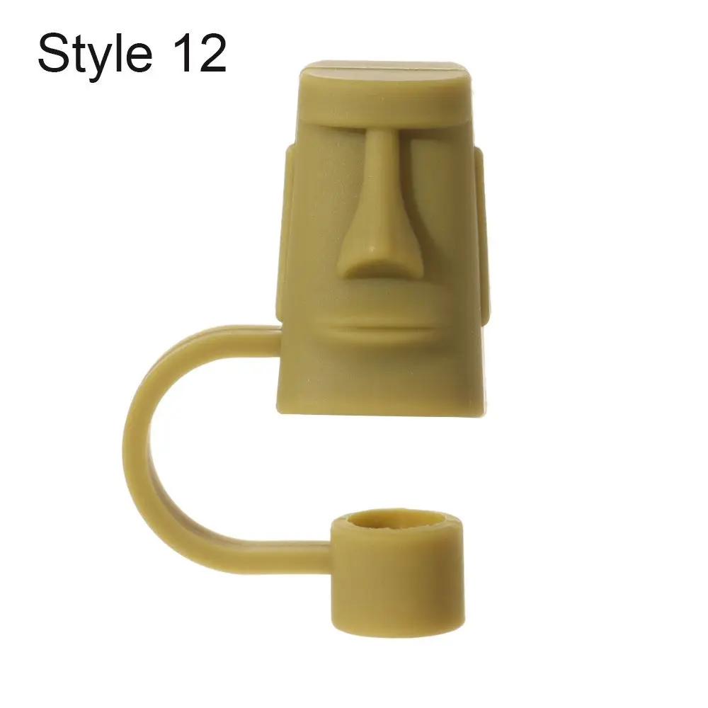 Creative Dust-proof Reusable Splash Proof Drinking Dust Cap Silicone Straw Plug Straw Tips Cover Cup Accessories