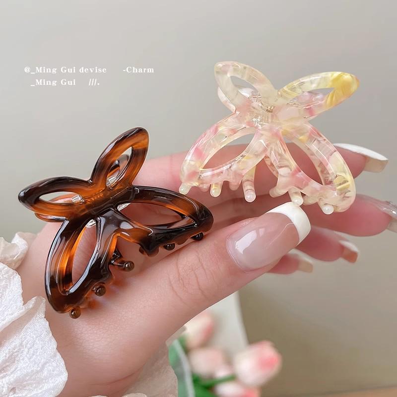 Elegant Acetate Butterfly Claw Clip - Chic Hair Accessory for Updos