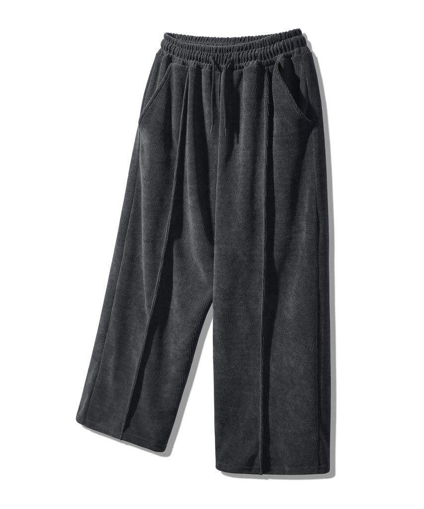 ALVINCLO Cozy Velour Pintuck Wide Elastic Pants Pan2531 (4 Colors)
