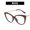 Tr90 Anti-Blue Cat Eye Retro Glasses Frame 2021 Personalized Flat Glasses Metal Trend Glasses Frame