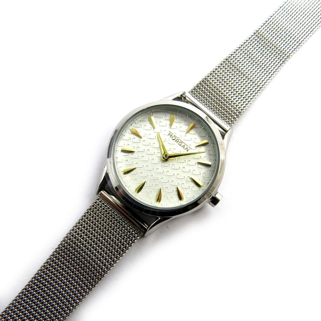 Morgan [N0122] - Montre créateur 'Morgan' argenté doré (Elégance)