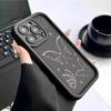 Silver Butterfly Cross Diamond iPhone 15/16/17 Case with Sand Staircase and Black Groove Design