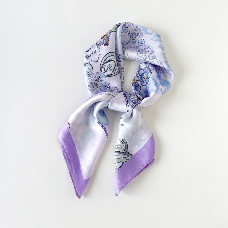 New Spring and Summer Scarf Yellow Pastoral Floral Scarf Scarf Professional Decorative Shirt Scarf Shawl