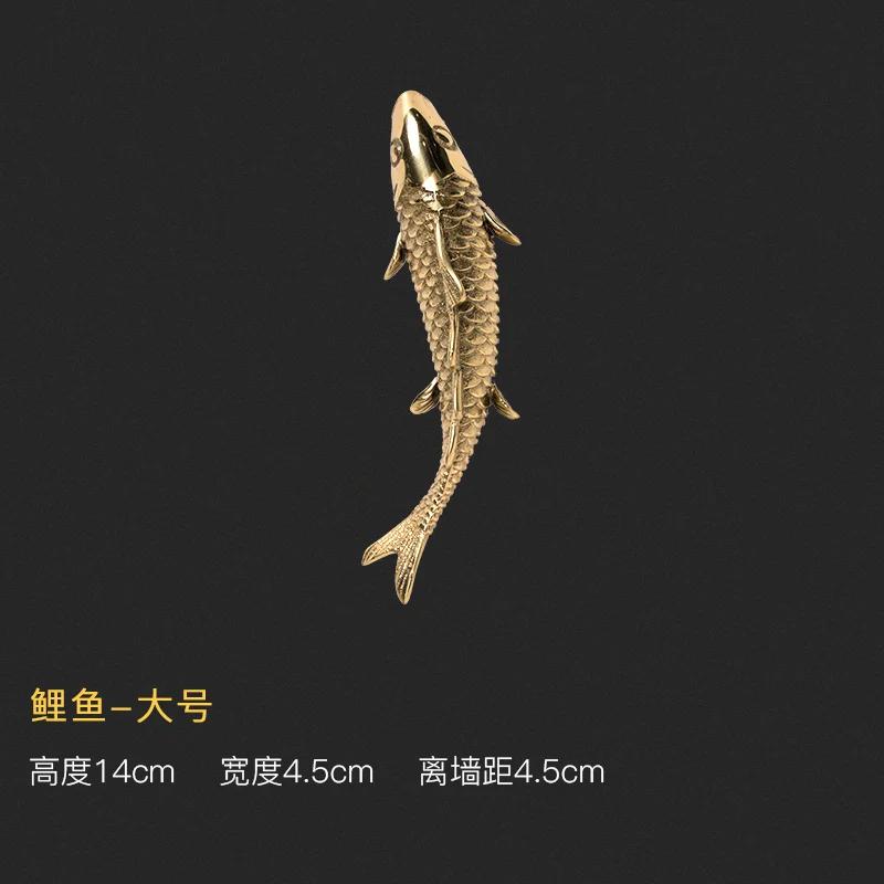 Background Home Decoration Wall Hanging Copper Pendant Metal Hollow Out Coral Lotus Leaf Fish Pond Goldfish Wall Decoration