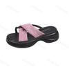 Fashion Beach Casual Slippers 2025 Summer New Fashion Women's Thick Bottom Korean Version Simple Versatile Comfortable Soft sole Sandals