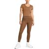 Under Armour Meridian Solid Color Elastic Mid-Waist Slim Fit Nine-Point Sports Pants Women Pants Moss-Brown 1382525-253