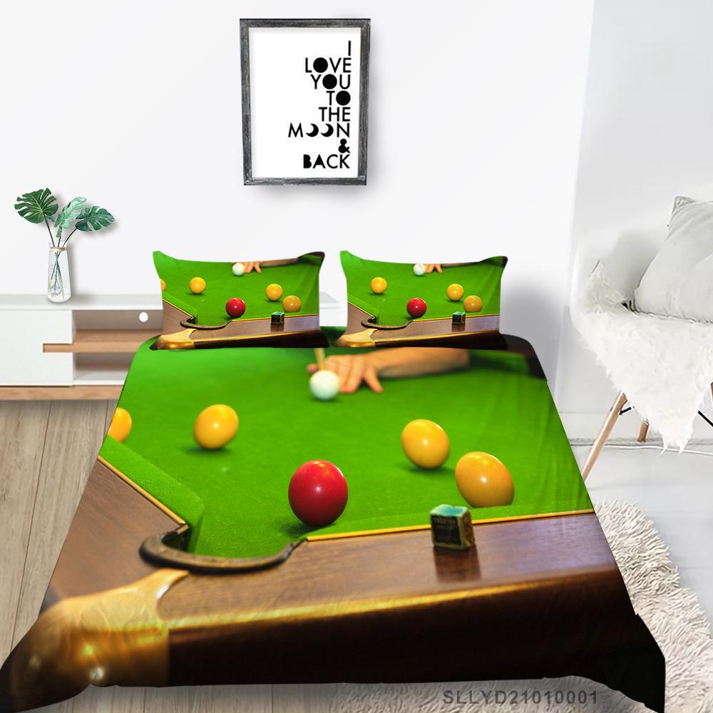 Golf Series Digital Printing Bedding Two Or Three-Piece Set Polyester Cocoa
