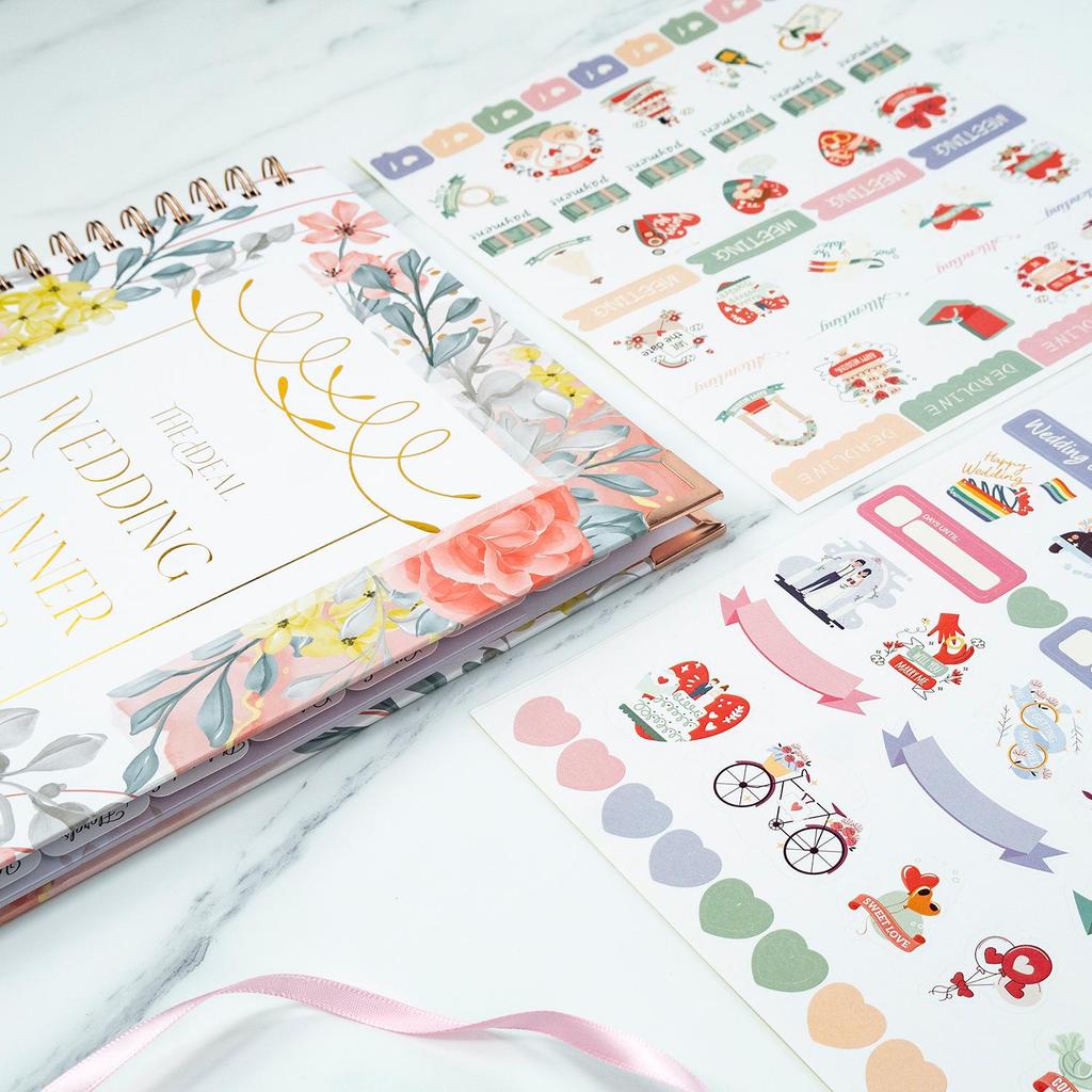 Hardcover Floral Wedding Planner - English Version