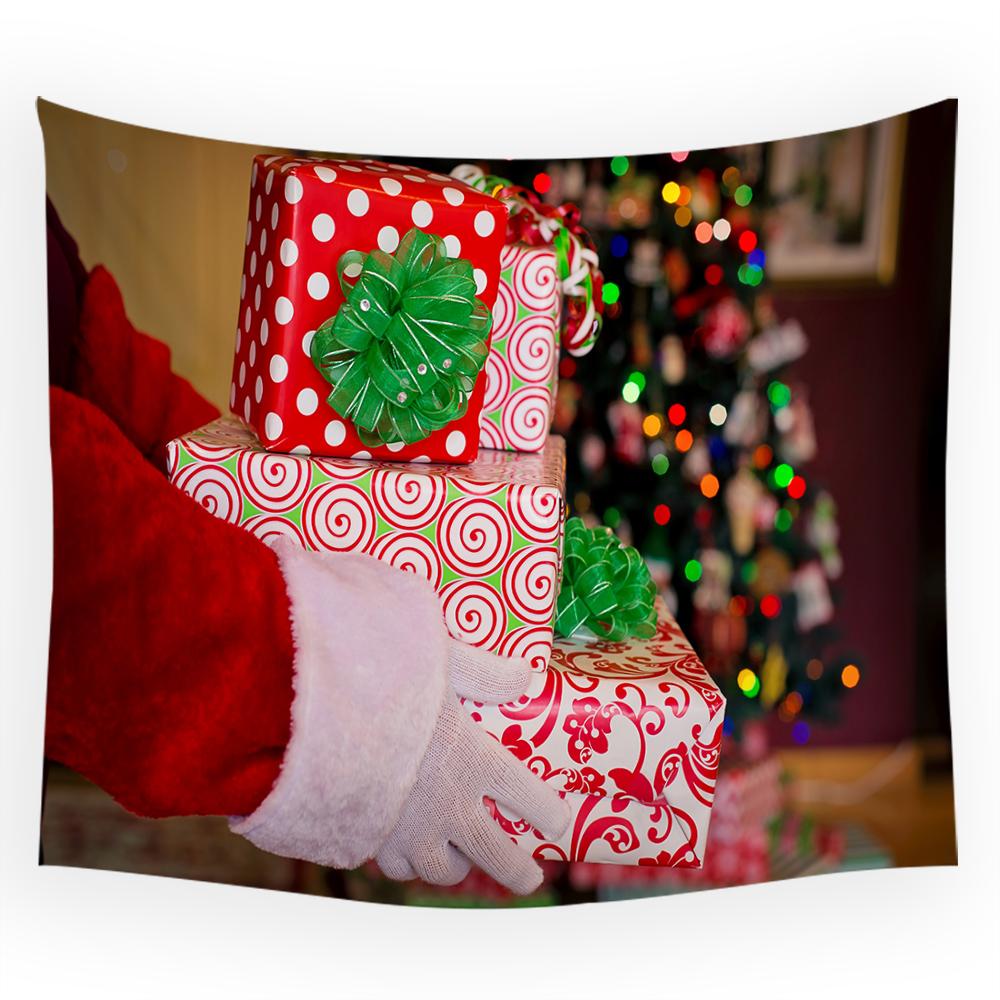 Cartoon Santa Claus Creative Print Pattern Tapestry Home Bedroom Living Room Wall Decoration Background Fabric Tapestry
