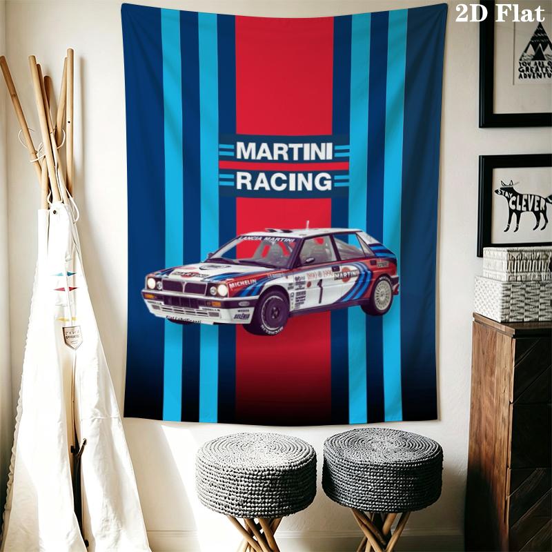 Lancia Martini Wall Tapestry Aesthetic Wall Hanging Printed Fabric Blanket Decorative Tapestries for Bedroom Living Room Home Decor