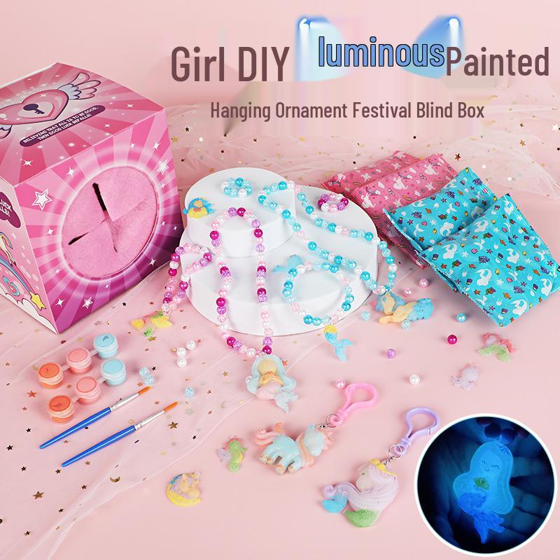 

Children s DIY Luminous Beaded Mermaid & Unicorn Party Toys Blind Box