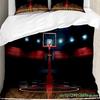 Basketball Bettwäsche-Set für Schlafzimmer Bett Zuhause Basketballspieler Silhouette Athlet Wettkampf Bettbezug Steppdeckenbezug Kissenbezug