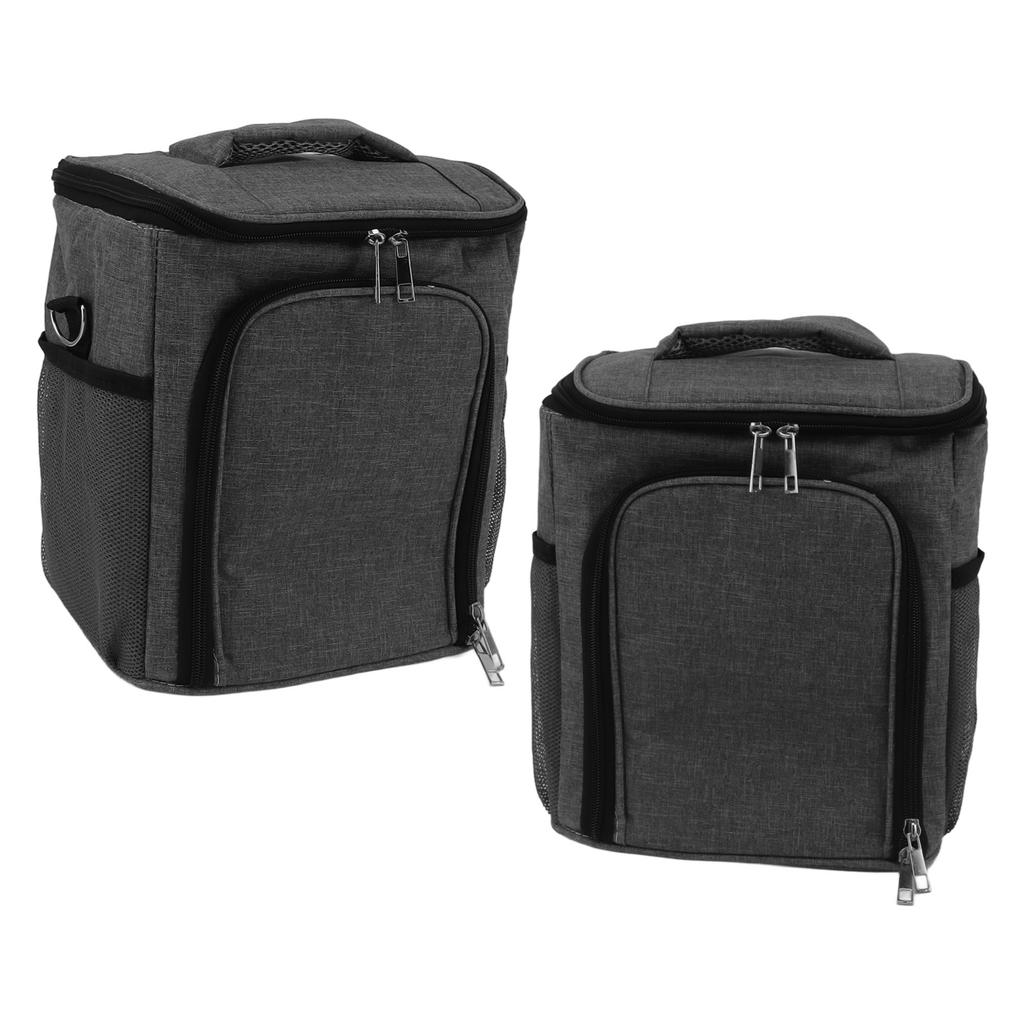 Insulated Lunch Bag Multifunctional Large Capacity Leakproof Durable Portable Cooler Bag for Outdoor Camping Grey Free