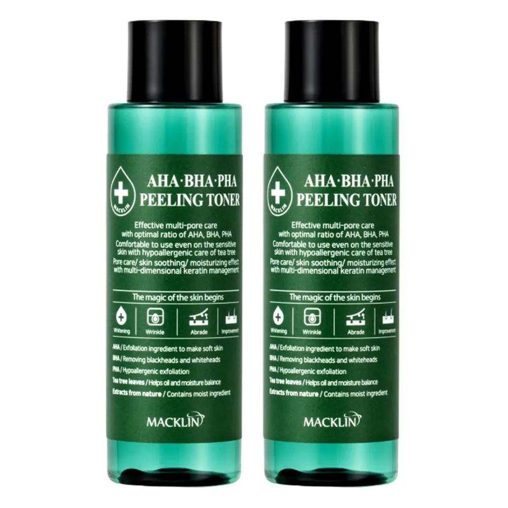 Macklin Cosmetic AHA BHA PHA Toner 150ml x 2 Gentle Exfoliating Tea Tree Soothing