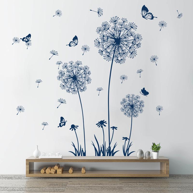 Dandelion Wall Stickers, Living Room Background Decoration, Cozy Bedroom, Room Decoration, Self-adhesive Stickers, Bedroom Wall Stickers