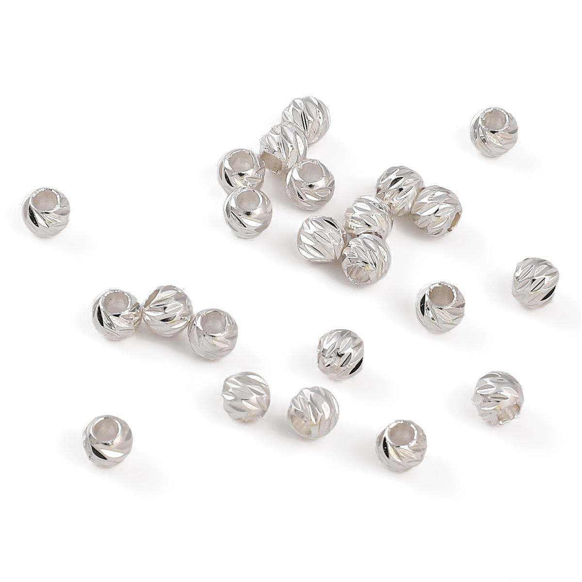 

10 шт. медные круглые бусины с цветком для изготовления ювелирных изделий своими руками, аксессуары для рукоделия 5x2.5mm серебряный