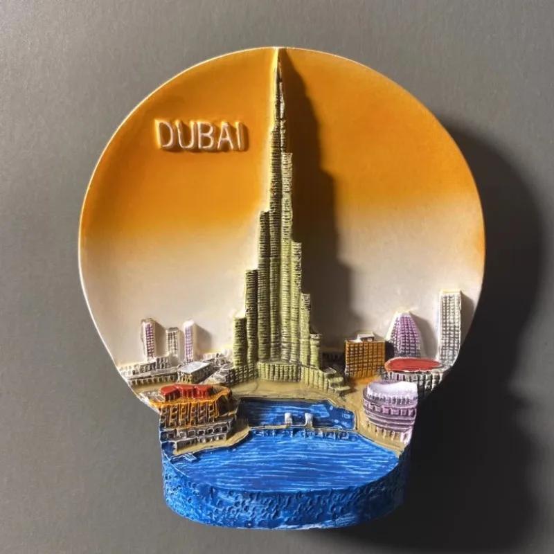 Dubai Fridge Magnets Burj Al Arab Travelling Souvenirs Fridge Magnetic Stickers Home Decoration Birhtday Wedding Gifts