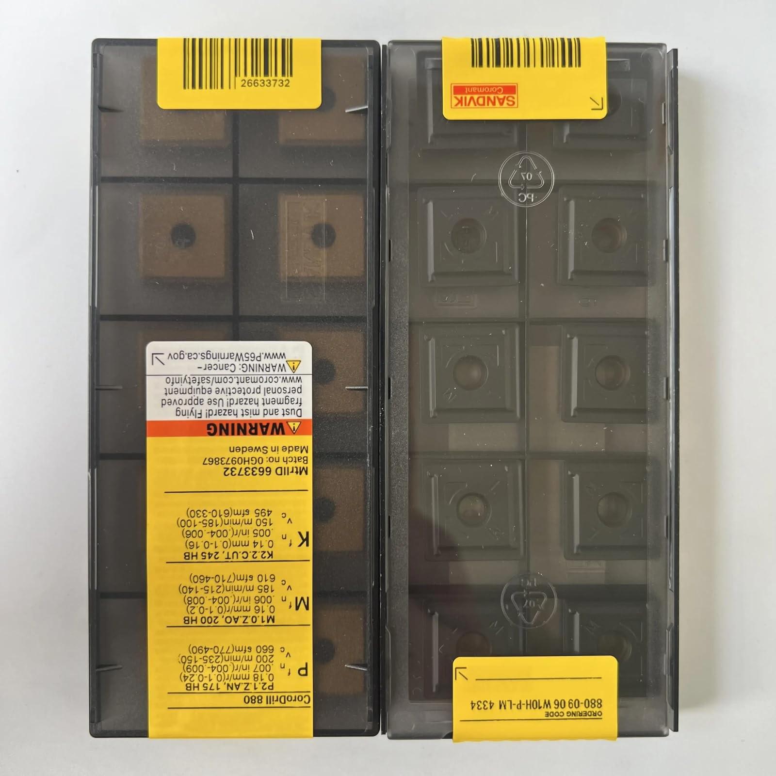 

Original Sandvik / 880-0906W10H-P-LM 4334 / CNC lathe carbide blade 10 PCS