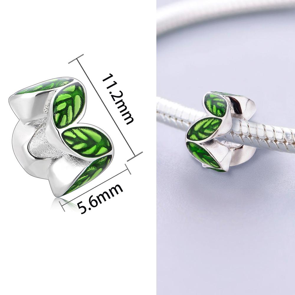 S925 Silver Summer Theme Beaded Bracelet Necklace DIY Kit With Butterfly Dragonfly Charms Small Flower Leaves Spacer Beads