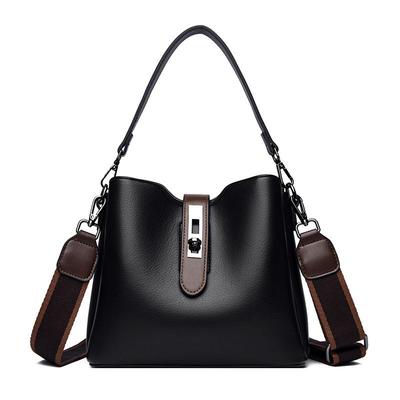 Luxuriöse Designer-Umhängetasche aus echtem Kunstleder, einfarbig, Handtasche für Damen, Handtasche für Damen, Umhängetasche