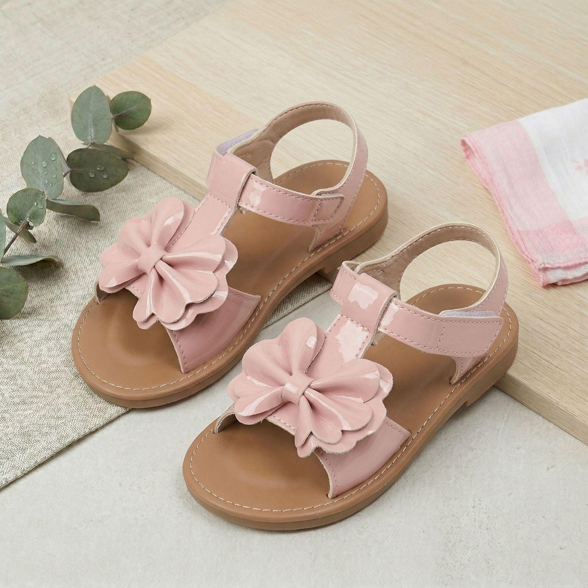Girls  Sparkly Flower T-Strap Princess Sandals - Soft, Non-Slip, Summer Style 20