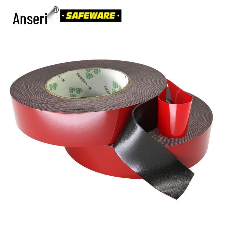 Ansell Multi-purpose Black Foam Double-Sided Tape, 6 Rolls