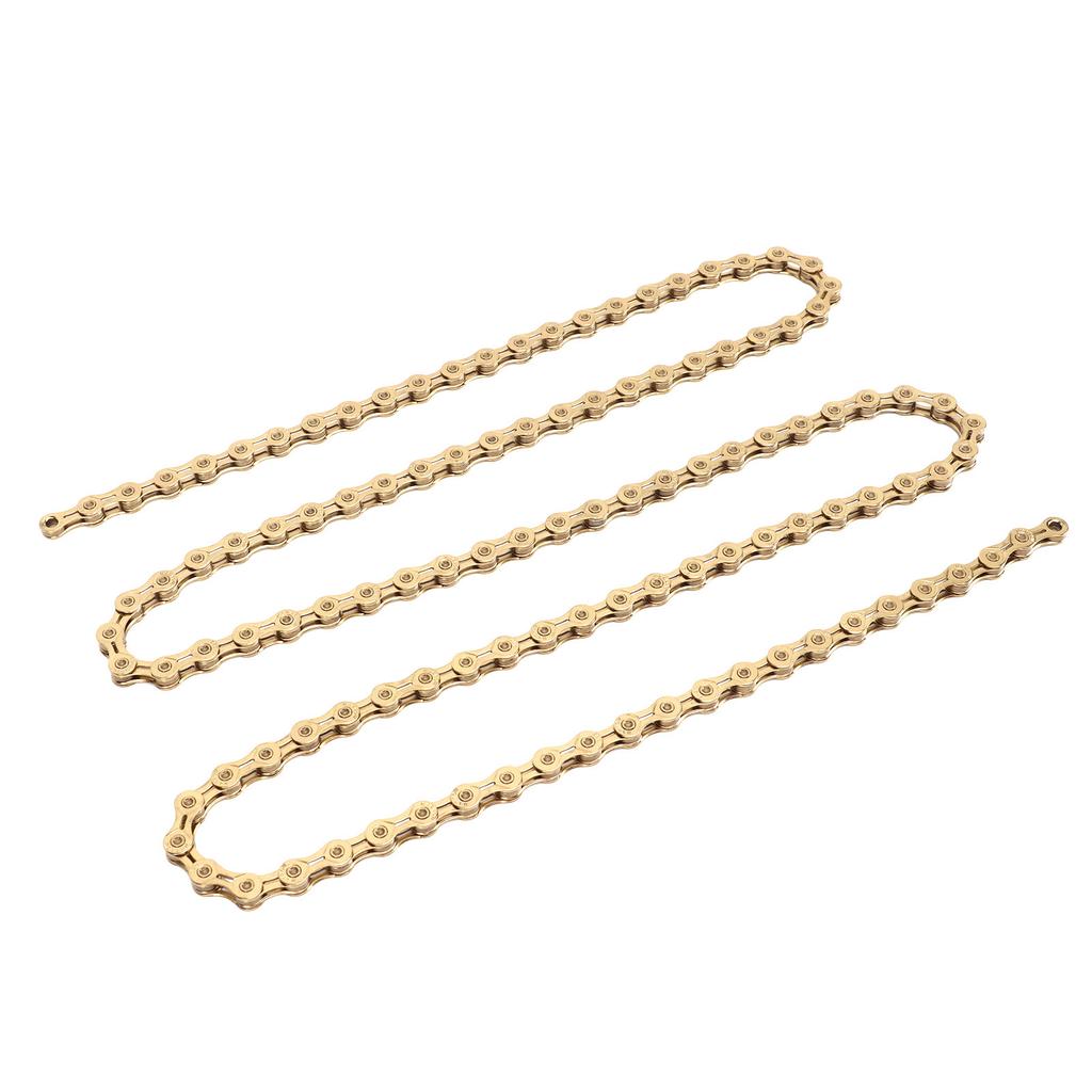 9 Speed Bicycle Chain Carbon Steel 9 Speed Chain for Road Bike Mountain Bike SX9EL Titanium Gold