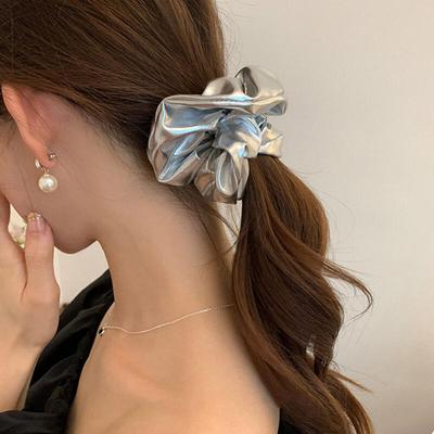 Ellie Silver Scrunchie Gopchang Hair Band Hair Tie