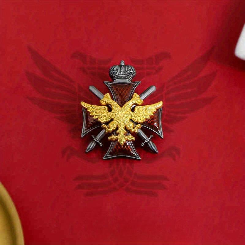 Царская российская дворянская корона медаль брошь крест Святого Иоанна Мальтийского сувенирная коллекция изысканное металлическое украшение ювелирные булавки golden