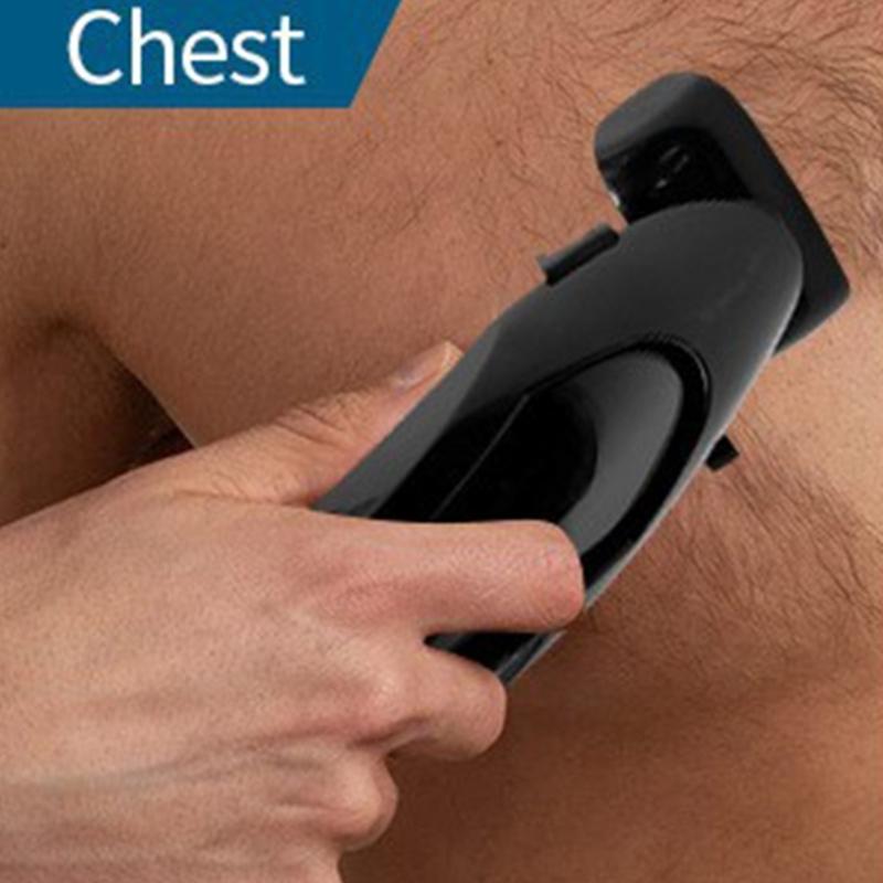 Wasserdichter Nackenhaarschneider für Männer mit verstellbarem langem Griff, USB-betrieben und tragbarem Design