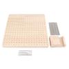 9.3in Rubber Wooden Crochet Blocking Board Crochet Accessories with 20pcs Steel Pins Stand for Knitting Crochet Projects