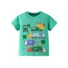 Children's Clothing Summer T-shirts Children's Cartoon Printed T-shirts Knitted Cotton Round Neck Boys' Tops