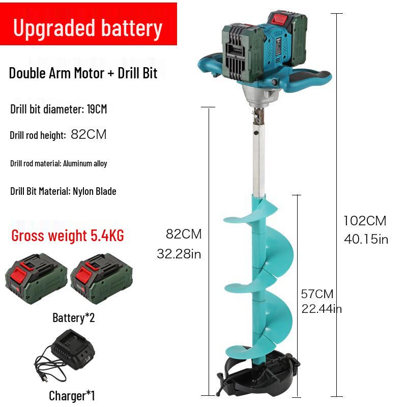 High-Power Lithium Battery Electric Ice Drill for Winter Fishing