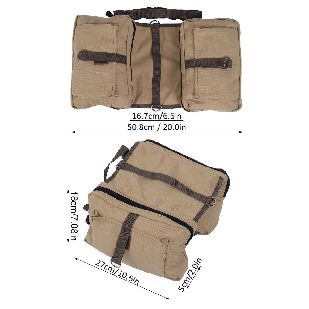 Soft Canvas Dog Hiking Pack Breathable Mesh Dog Camping Pannier Pet Self Carry Bag Daily Walking