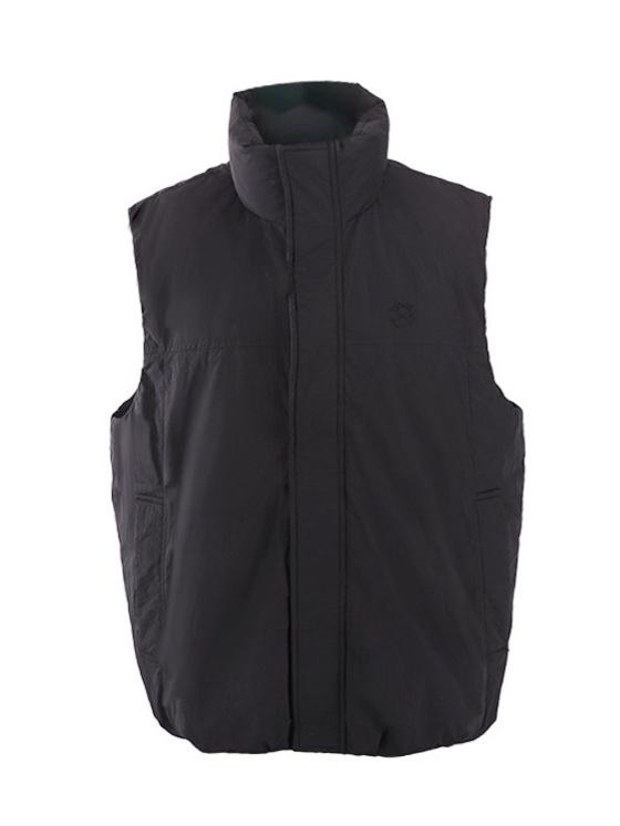 2025 Winter White Duck Down Vest - Simple, Fashionable, Warm, Windproof, Stand Collar, Zipper Pockets. XXL