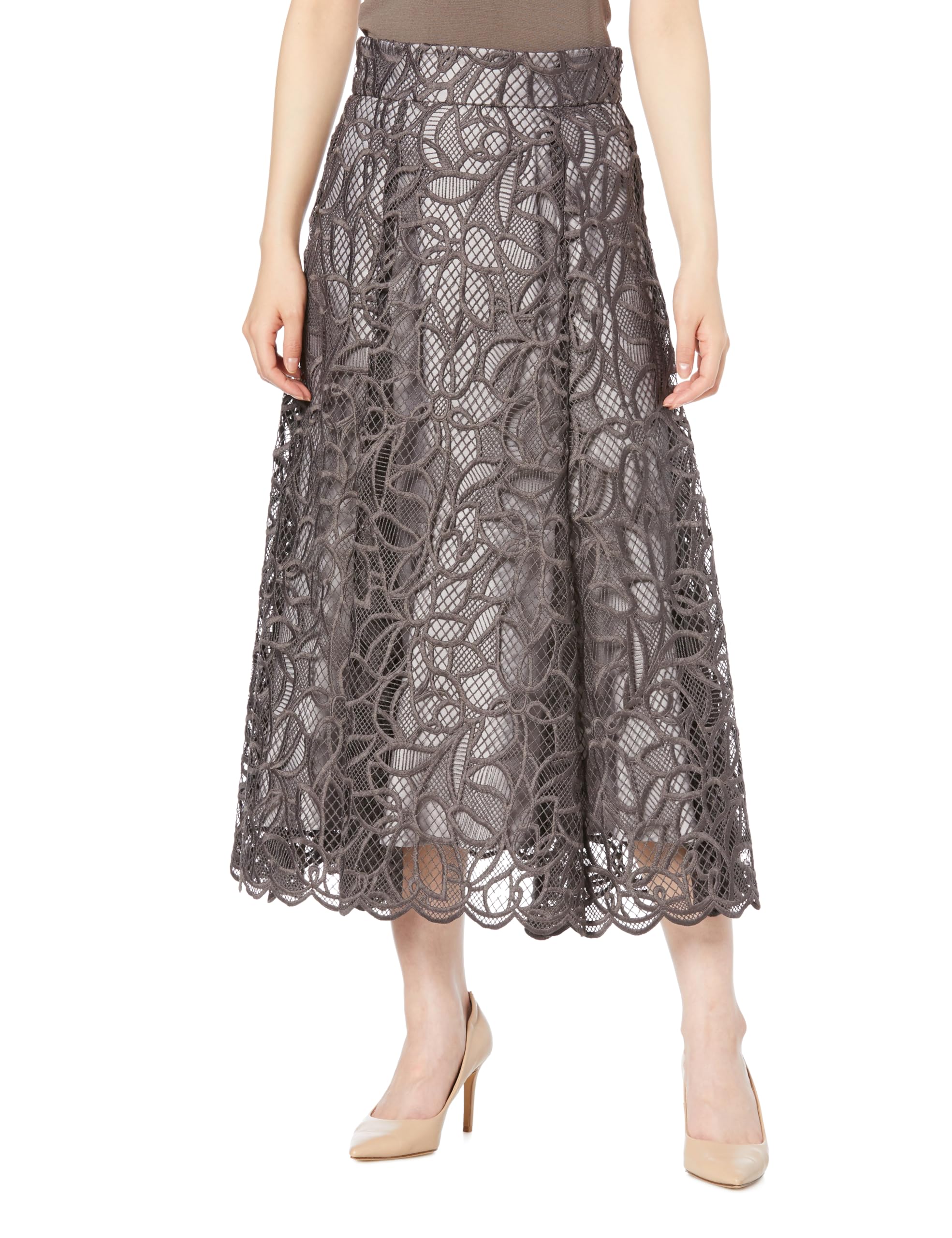 

Body Skirt Flare Chemical Lace Skirt for Women Charcoal [Proportion Dressing] 121-3220916 [Used]