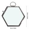 Hanging Geometric Hexagonal Glass Picture Frame Dried Flower Plant Specimen Clip Display