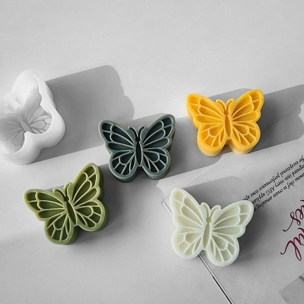 Reusable Candle Mold Silicone Soap mould Epoxy Resin Butterfly Shape Mold  Candle Making