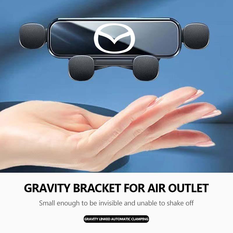 For Mazda Car Gravity Phone Holder GPS Stand Air Vent Clip Auto Accessories 3 6 CX5 2 CX3 CX9 MX5 RX8 Axela Demio Atenza MS