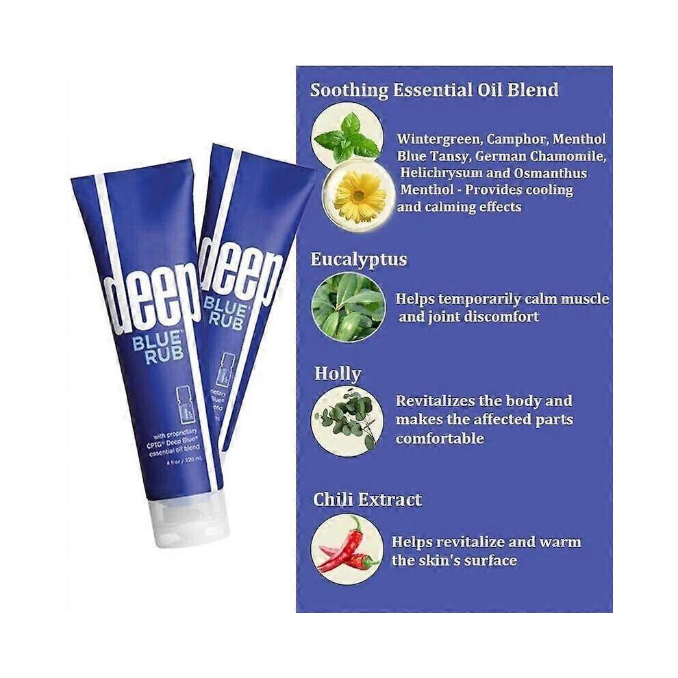 (2PCS)1-5x Deep Blue Rub 120ml Body Oil 25-26