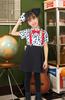 Clearstone Animal Dalmatian Shirt for Black Shirt, Cosplay, Halloween, Kids, 120cm, Unisex,