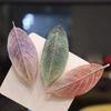 5Pcs Elegant Gradient Imitation Leaf Hair Clip Realistic Embroidered Leaves Hairpin  Hair Accessories For Women Girls