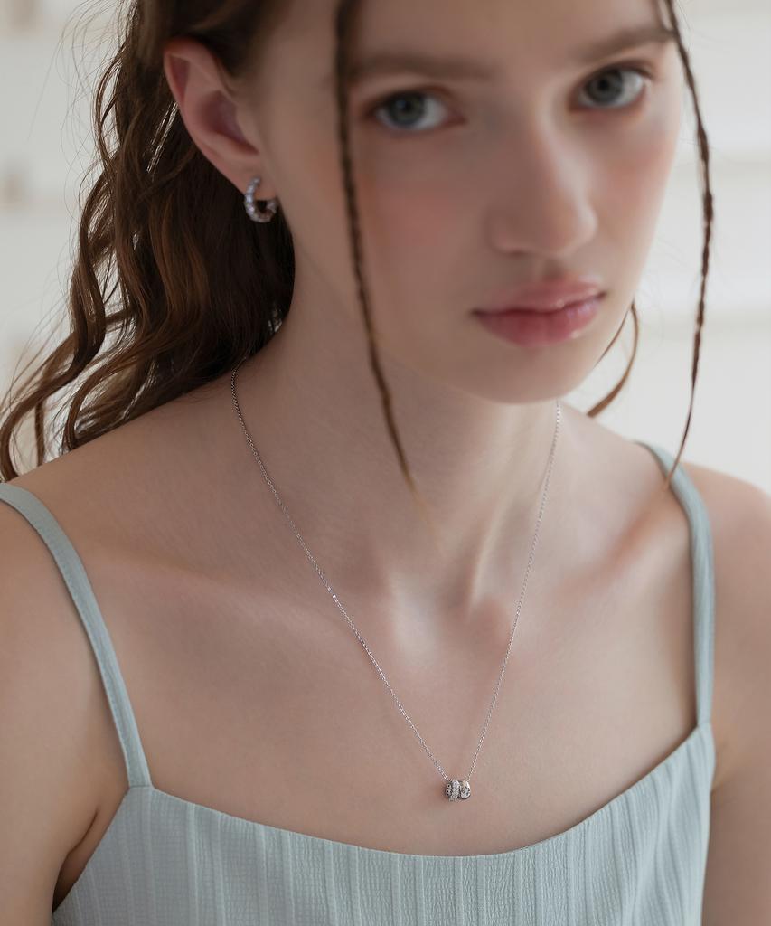 Tatiana (Silver 925) Double Knot Pendant Necklace Nz2476