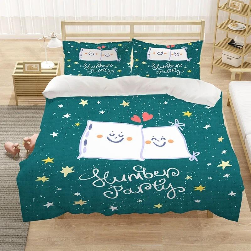 Cute Cartoon Little Star Bedding Set Duvet Cover Bedroom Comforter Covers Single Twin King Size Quilt Cover Home Textile