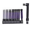 12pcs S2 Alloy Steel Ball End Hex Bit Set Allen Wrench Drill Bit Set  Power Drill Use
