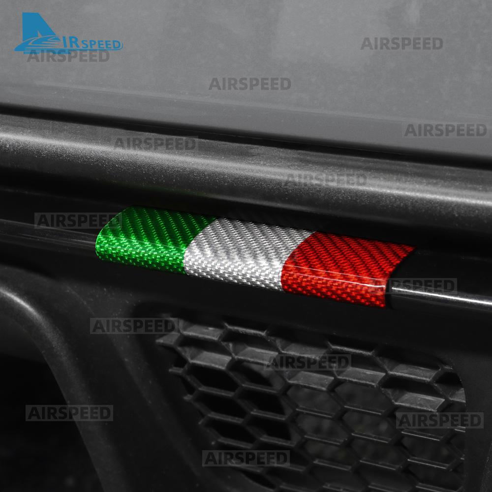 For Abarth 595 695 595C 695C 2017-2025 Real Dry Hard Italian Color Carbon Fiber Car Rear Bumper Lip Sticker Interior Accessories