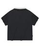 SAINTPAIN Sp Heart Emblem Logo Line Collar T-Shirt - Black